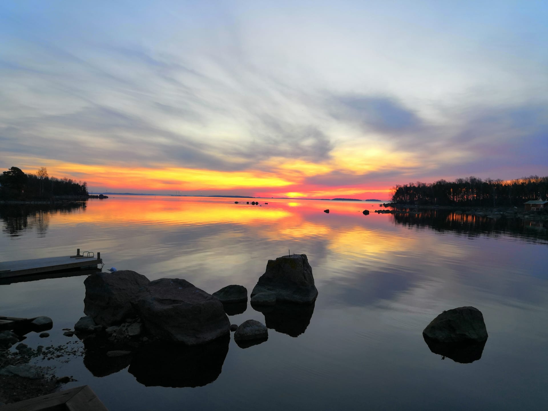 A view from the cottage to the sea