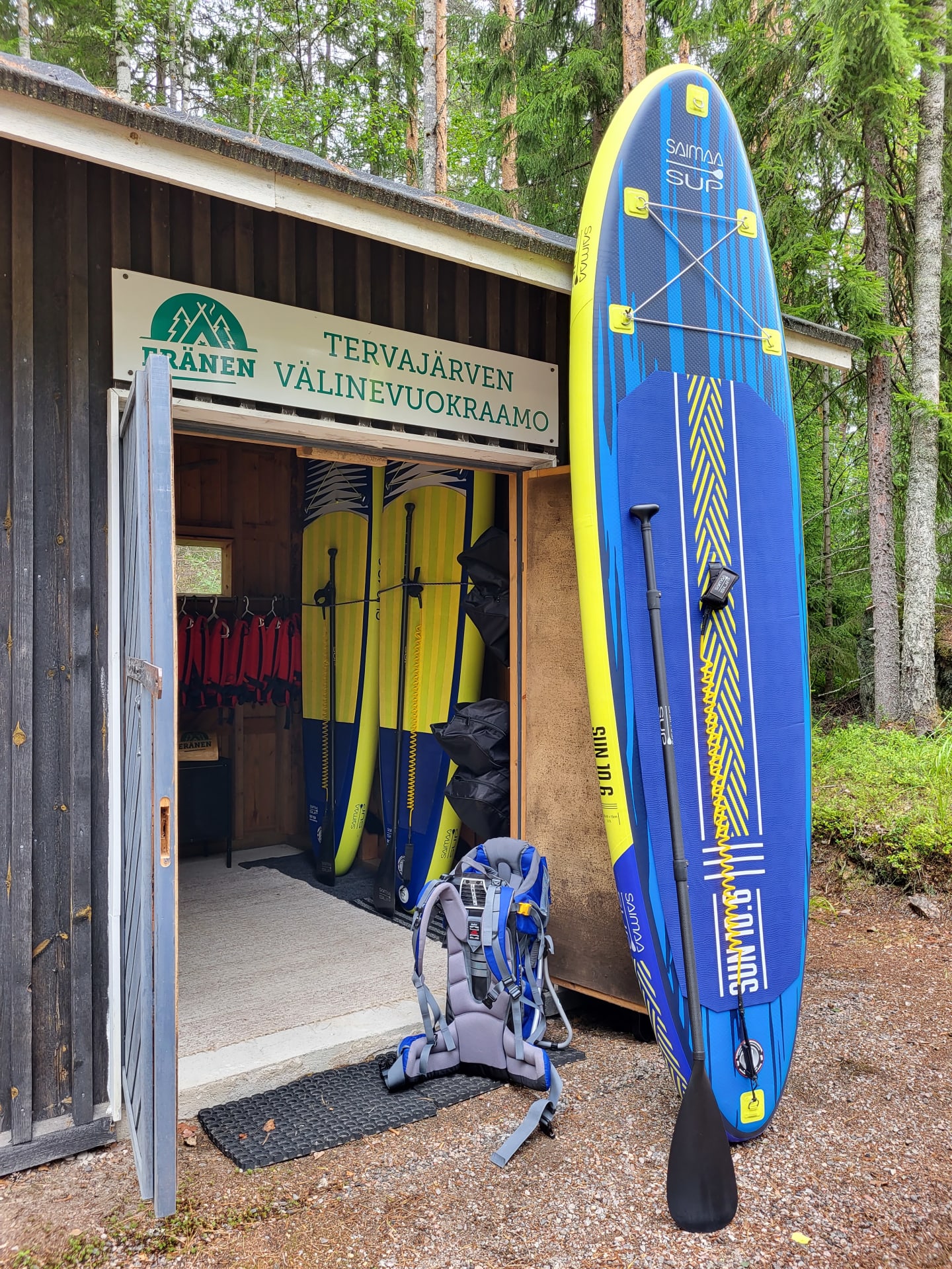 SUP boards are also available from rental base