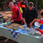 A delicious lunch by the campfire