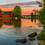 Old Porvoo at sun set