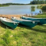 Rowing boats in Poukama