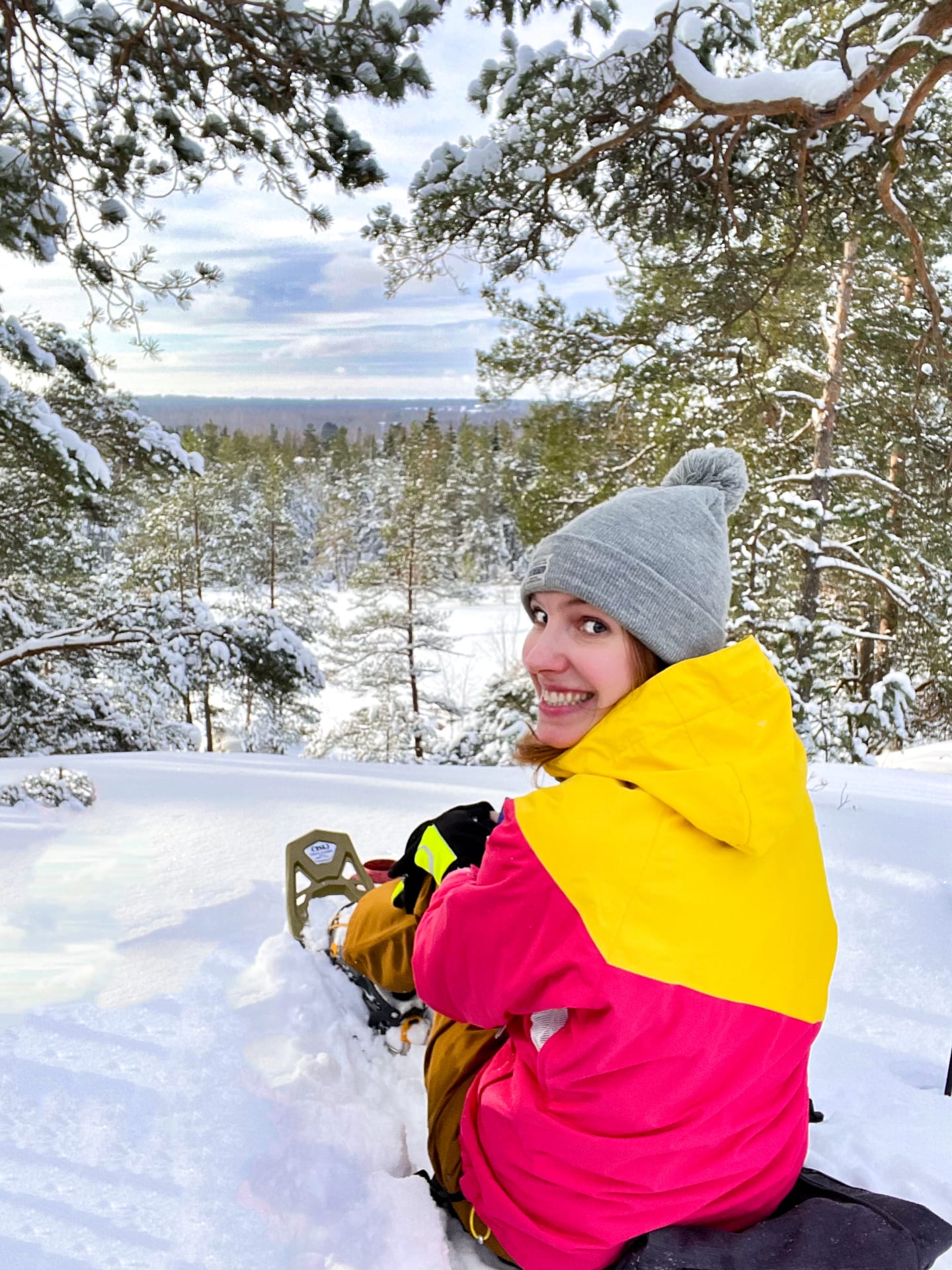 Lumikenkäilyä Kotkan äijänvuorella