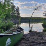 Canoe on the shore of the Lake Tervajärvi