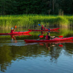 Canoing at the shore
