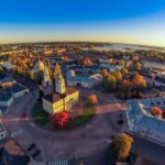 Circular town of Hamina in the fall