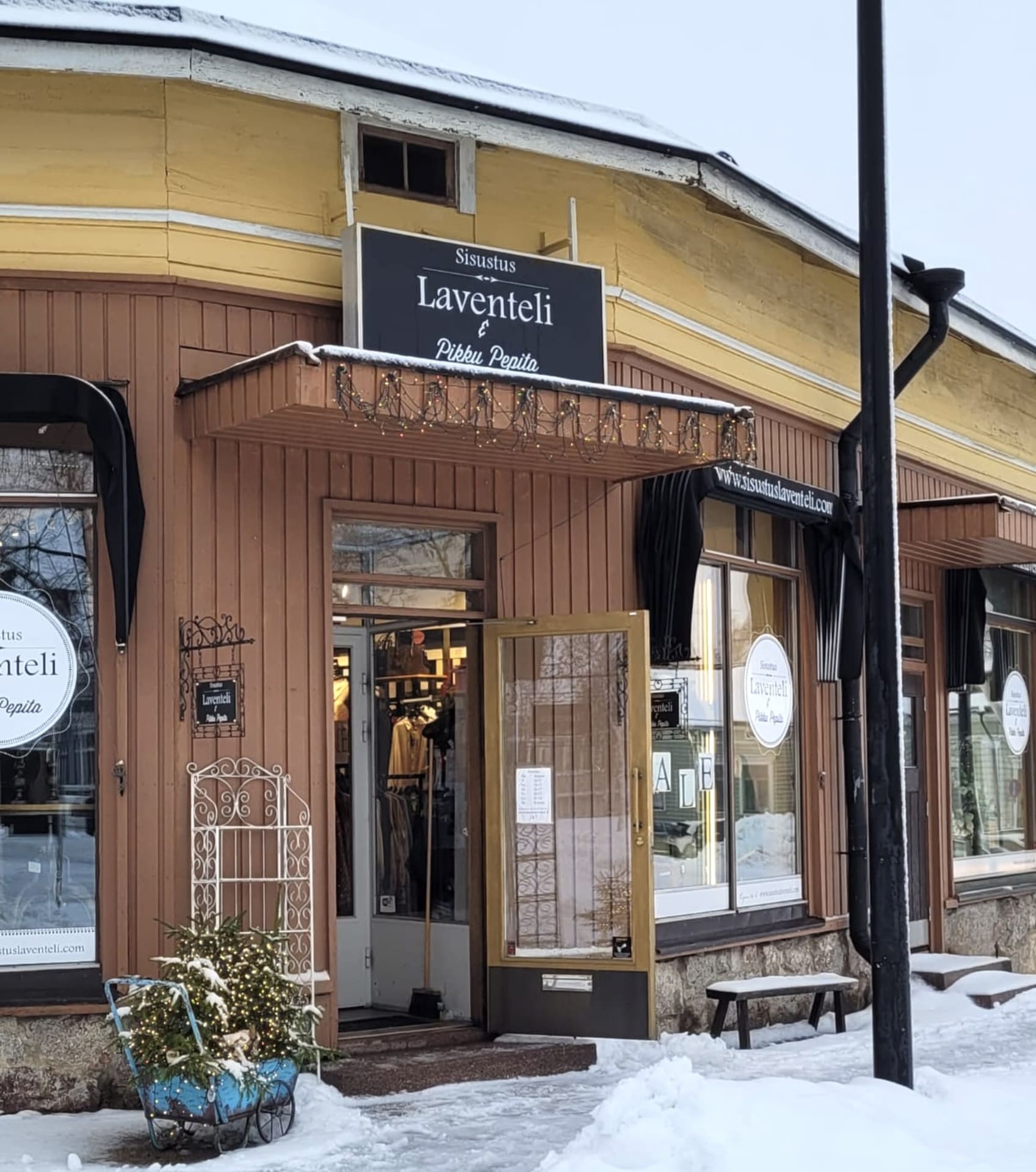 Sisustus Laventeli ulkopuolelta