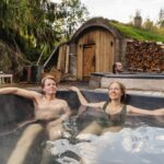 Balance the heat of the sauna by dipping in the cool water pool, or enjoy the scenery of the surrounding forest in the warm water pool.