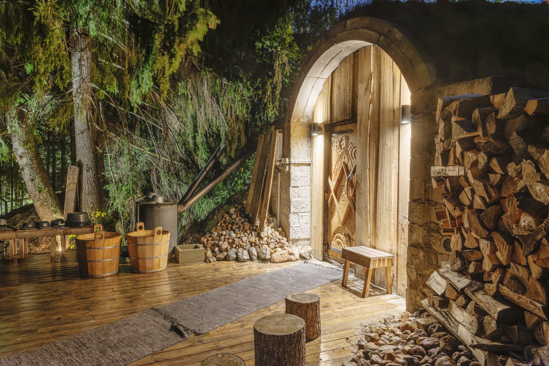 Experience our authentic, ground-built smoke sauna