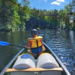 Canoieng with children in Repovesi