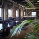 Spacious restaurant has space for big groups.