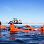 Ice swimming at the ice edge