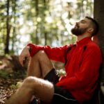 Man relaxing in nature