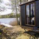Lakeside sauna caravan